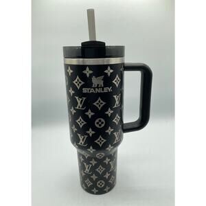 Pre-Owned Stanley LV-Inspired Tumbler 40oz, Black/Silver